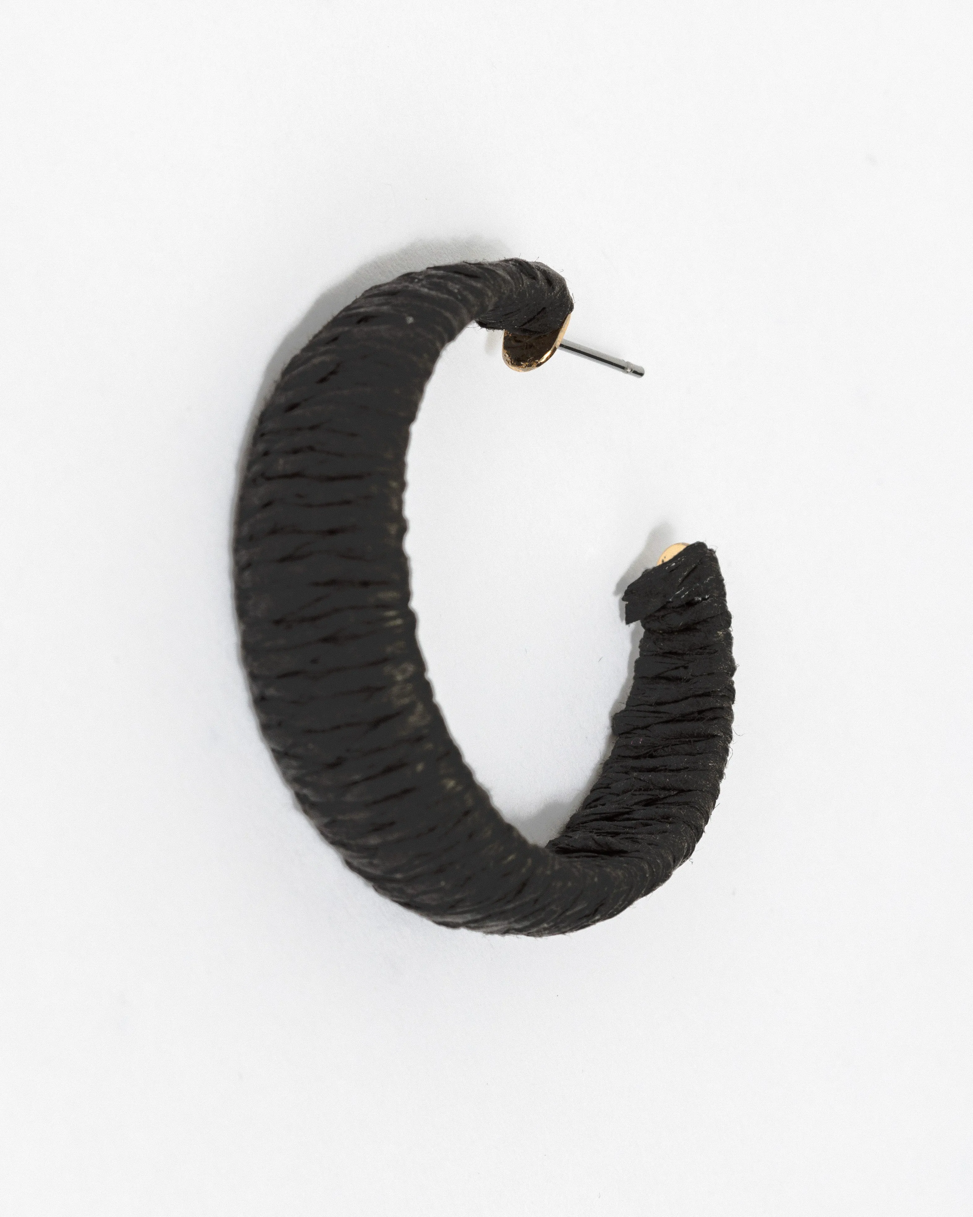 Black Wrapped Hoop Earrings sold by Collete Hayman product image thumbnail 2