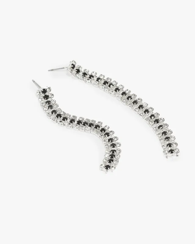 Black Cup Chain Drop Earrings sold by Collete Hayman