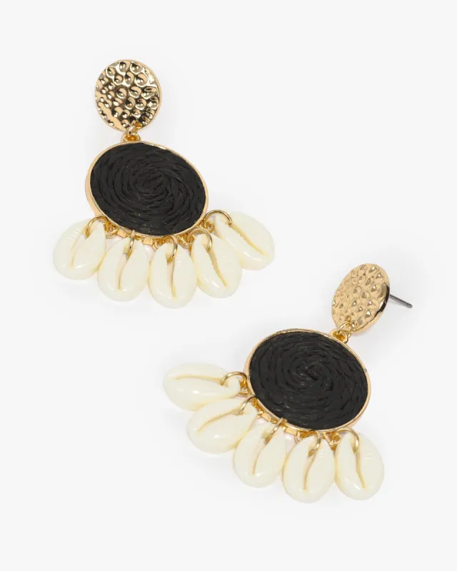 Black Seaside Wrap Statement Earrings sold by Collete Hayman