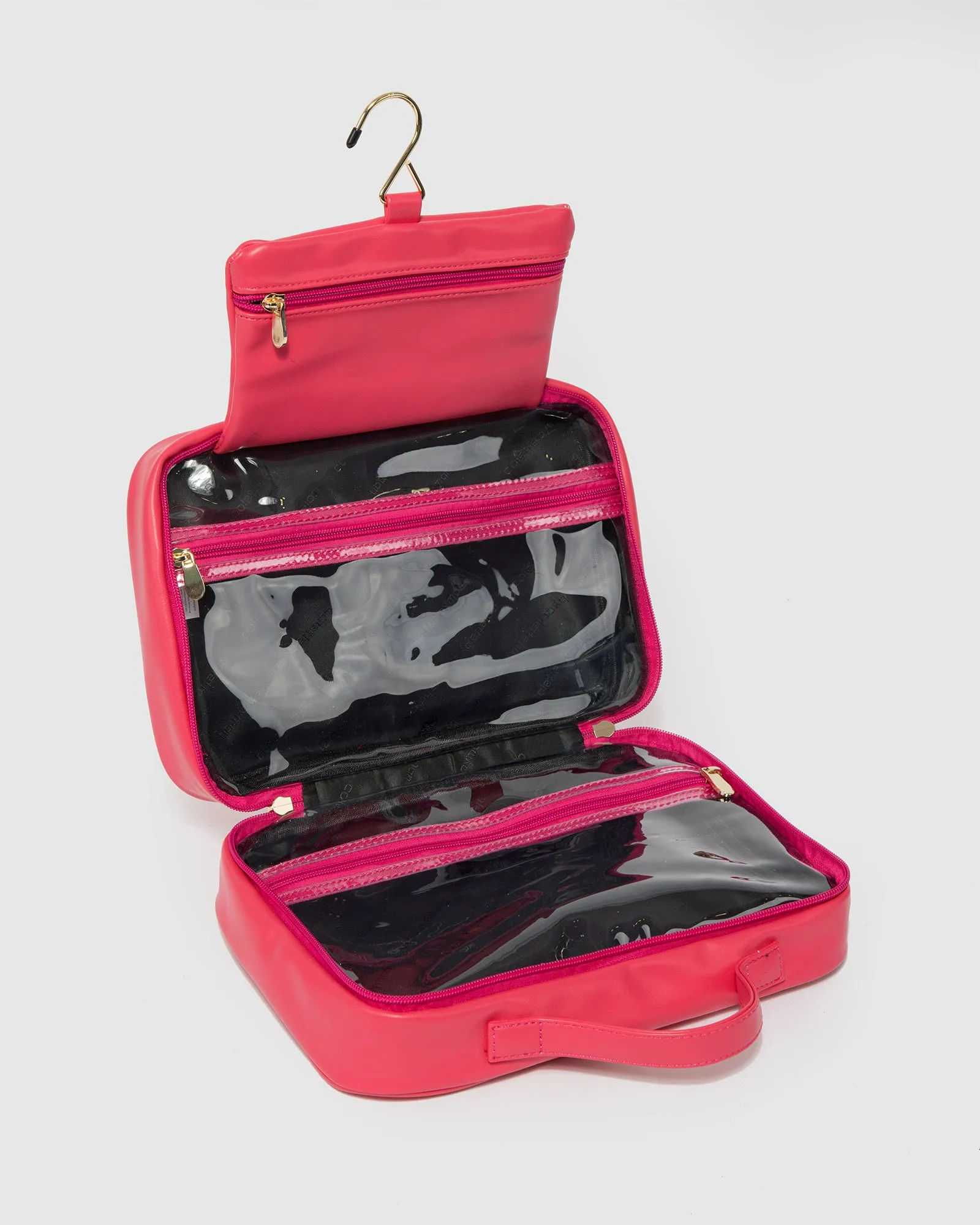 Pink Fold Out Logo Cosmetic Case sold by Collete Hayman product image thumbnail 4