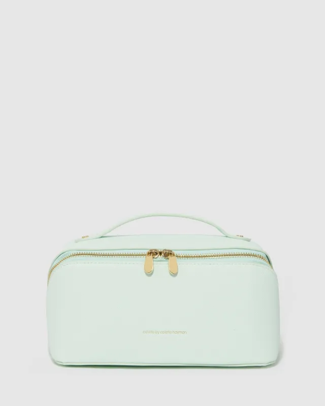 Mint Green Fold Out Cosmetic Case sold by Collete Hayman