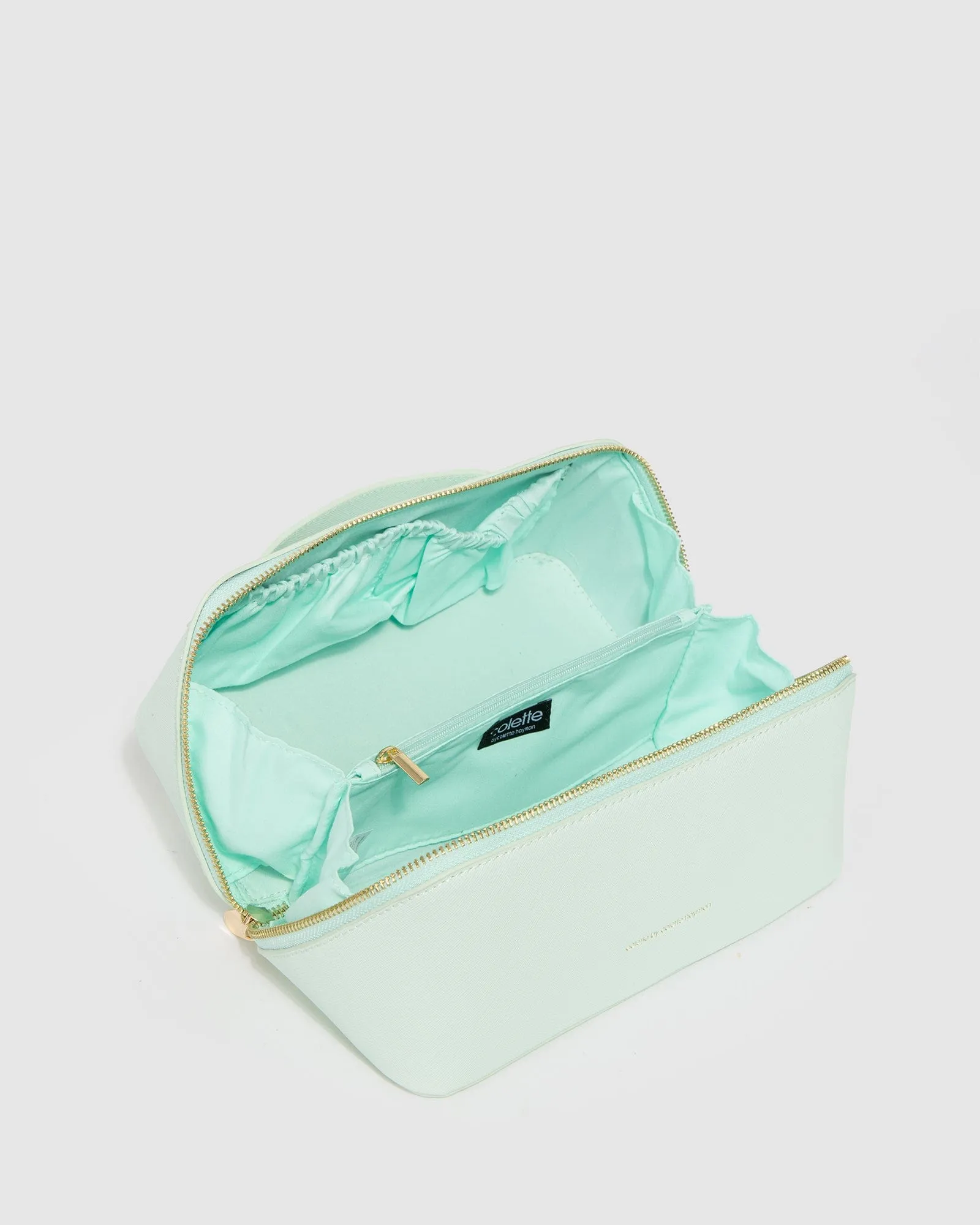 Mint Green Fold Out Cosmetic Case sold by Collete Hayman product image thumbnail 4