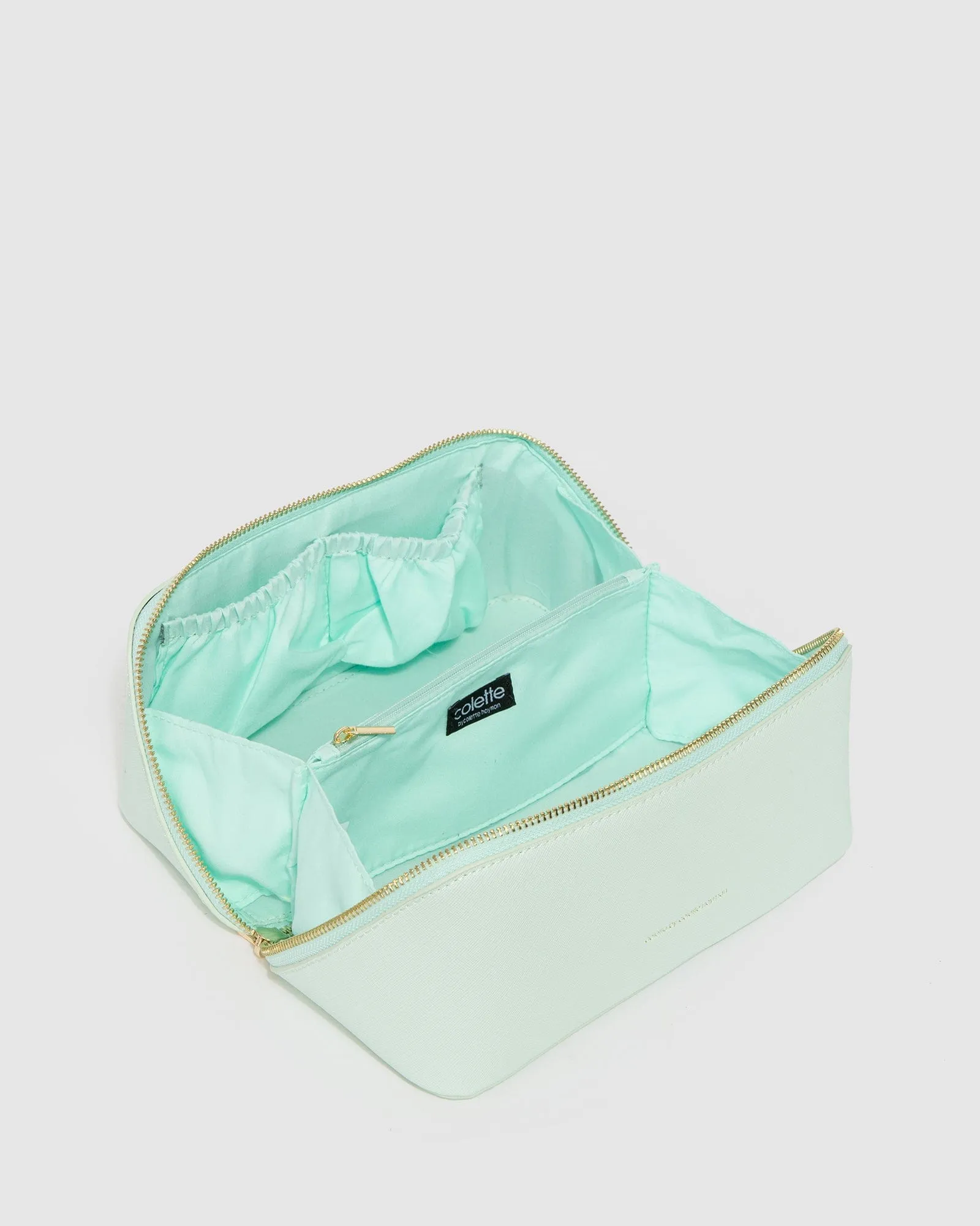 Mint Green Fold Out Cosmetic Case sold by Collete Hayman product image thumbnail 5