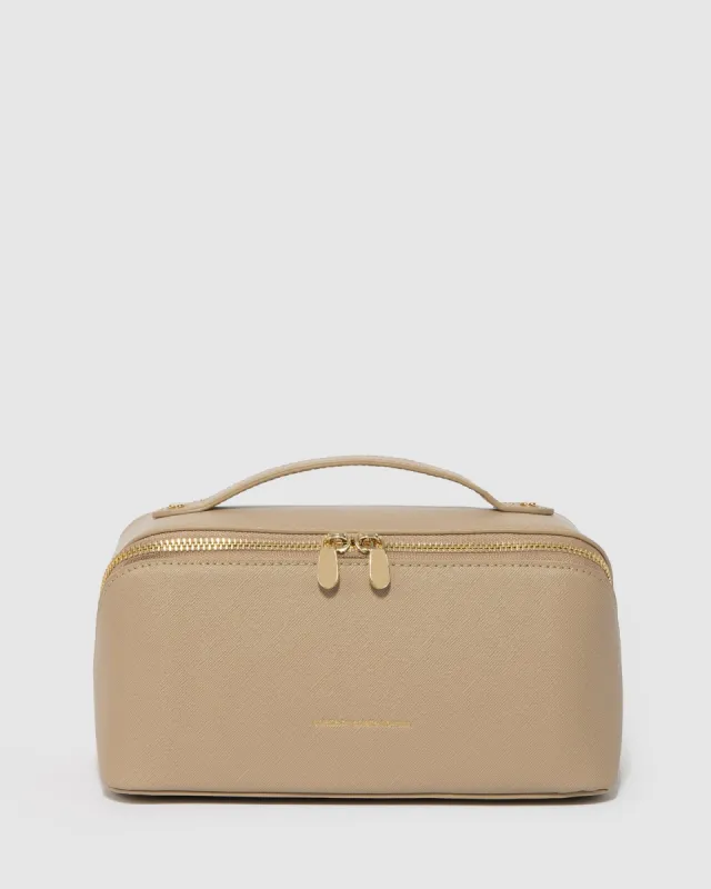 Taupe Fold Out Cosmetic Case sold by Collete Hayman