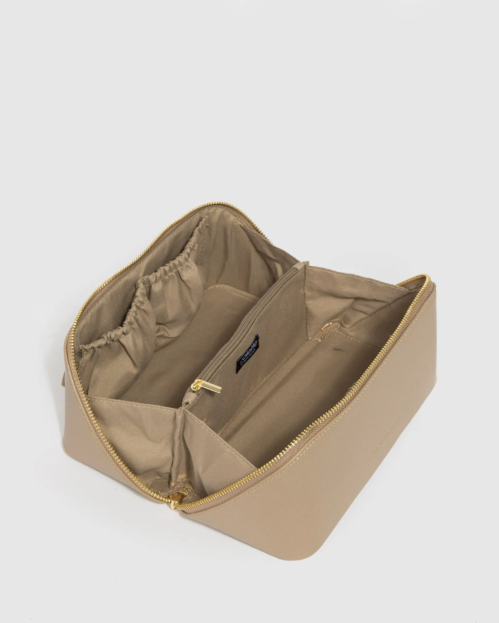 Taupe Fold Out Cosmetic Case sold by Collete Hayman product image thumbnail 5