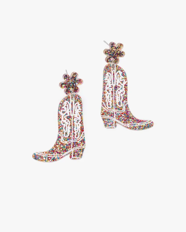 Flower Cowgirl Drop Earrings made by Collete Hayman