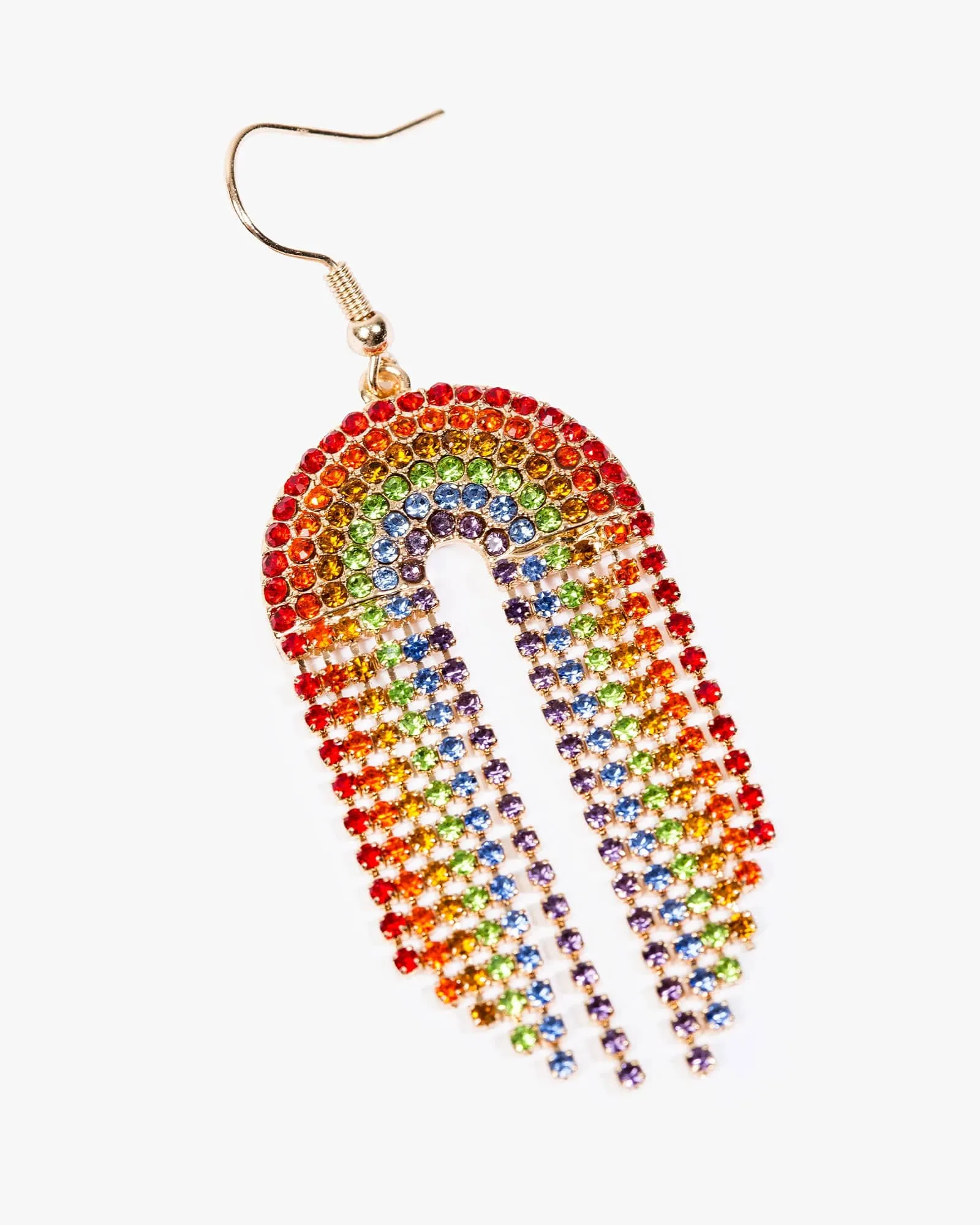Rhinestone Rainbow Drop Earrings sold by Collete Hayman product image thumbnail 2