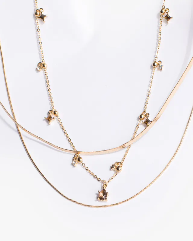 Brown Crystal Pendant Snake Chain Necklace sold by Collete Hayman