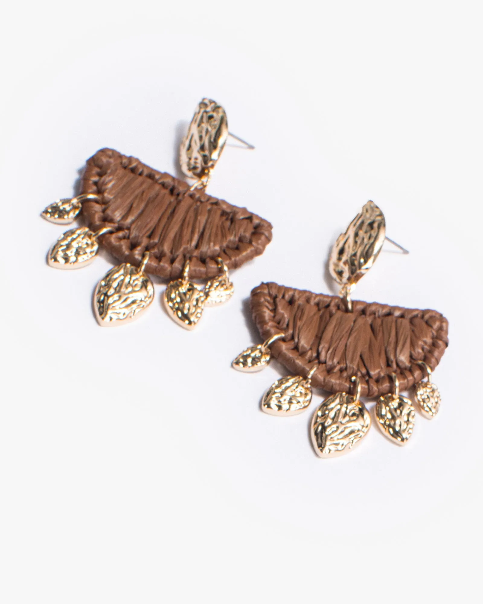 Brown Wrapped Textural Drop Earrings sold by Collete Hayman