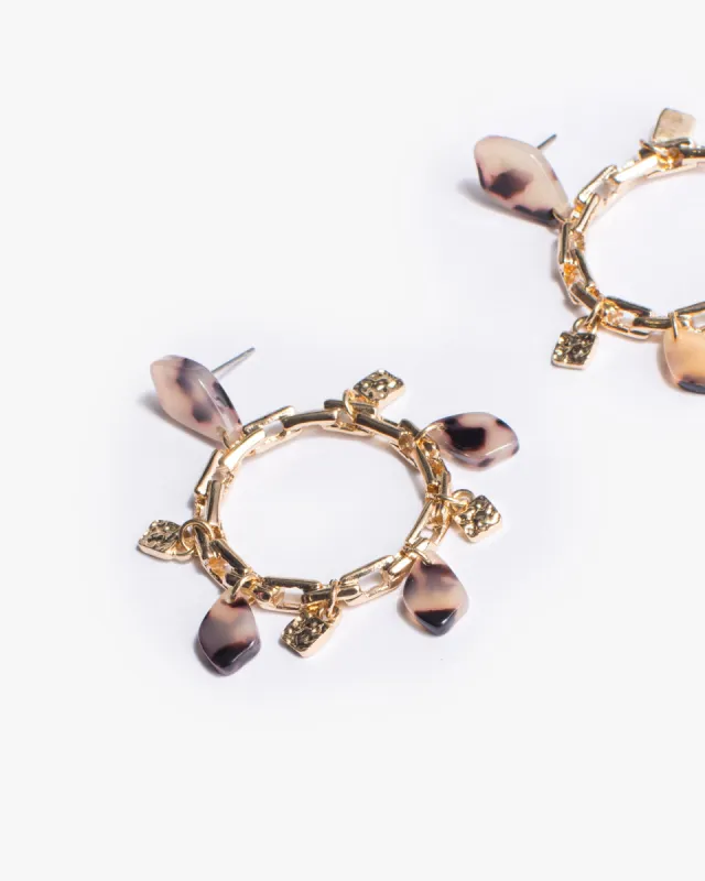 Brown Chain Link Acrylic Earrings sold by Collete Hayman