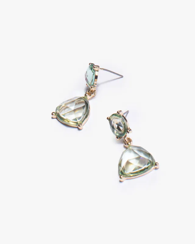 Green Fine Triangle Drop Earrings sold by Collete Hayman