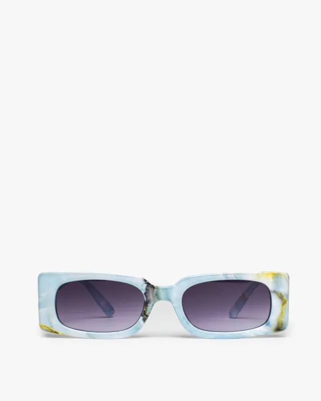 Blue Rectangle Thin Sunglasses sold by Collete Hayman