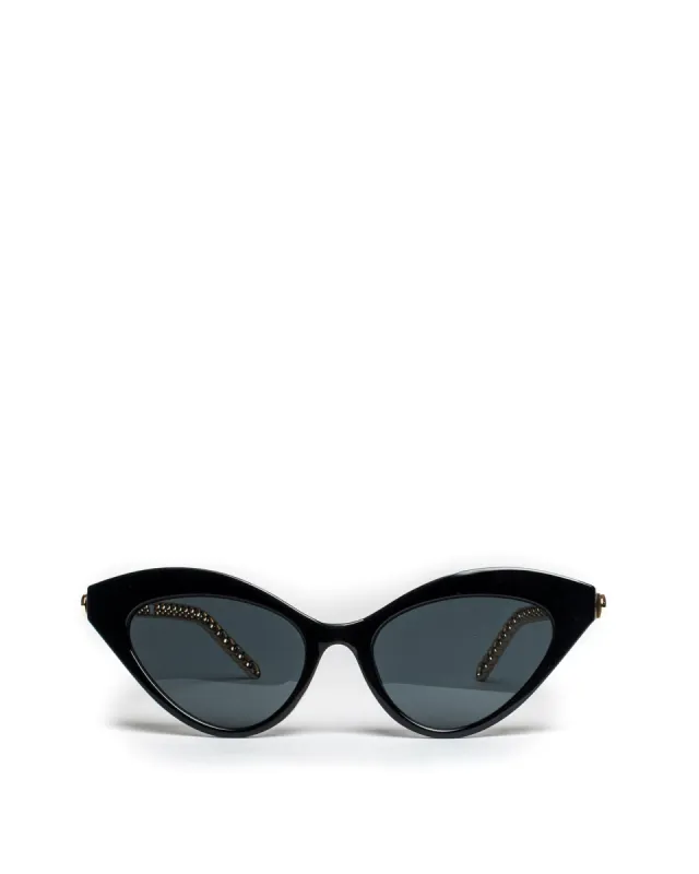 Black Cat-Eye Chain Detail Sunglasses sold by Collete Hayman