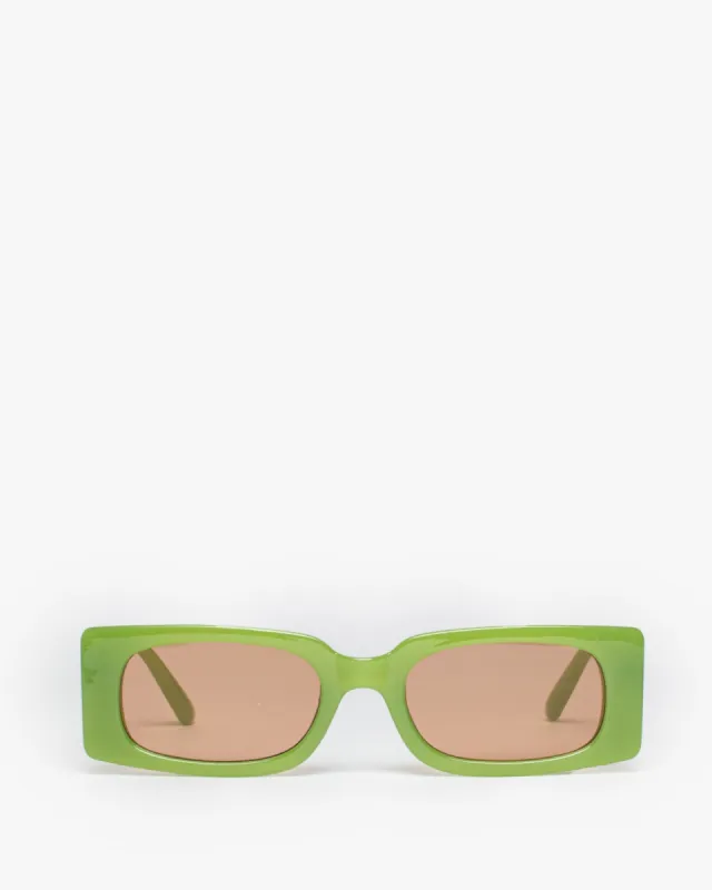 Green Rectangle Thin Sunglasses sold by Collete Hayman