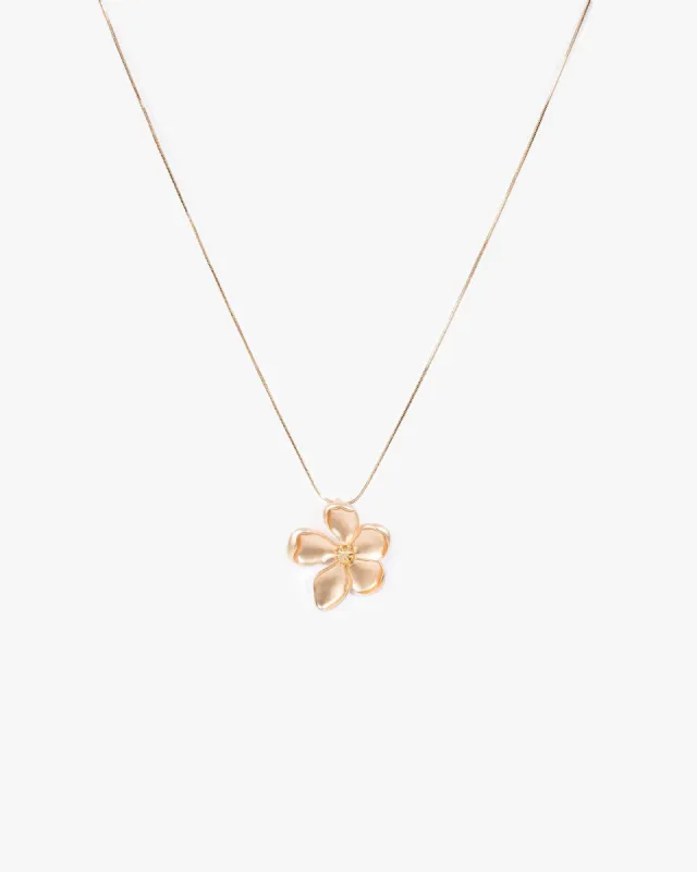 Gold Frangipani Snake Chain Necklace sold by Collete Hayman
