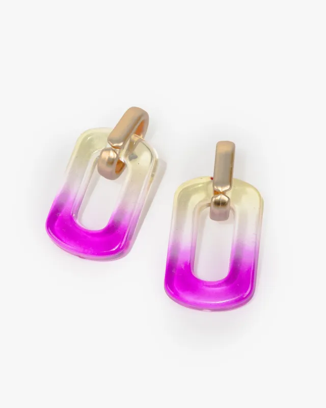 Multi Colour Rounded Ombre Drop Earrings sold by Collete Hayman