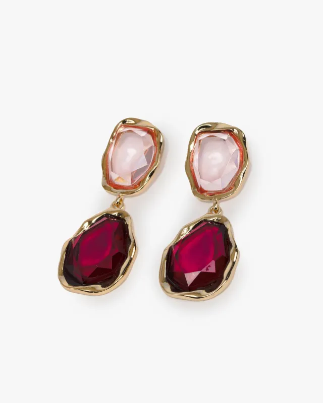 Pink Opaque Organic Drop Earrings sold by Collete Hayman