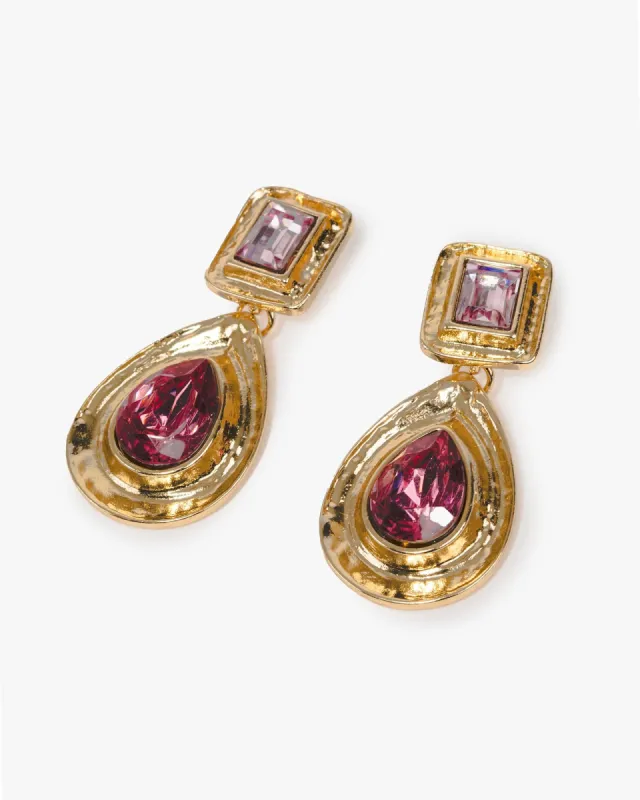 Pink Textural Tear Drop Earrings sold by Collete Hayman
