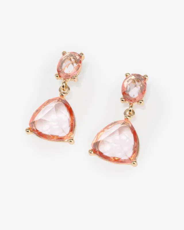 Pink Fine Triangle Drop Earrings sold by Collete Hayman