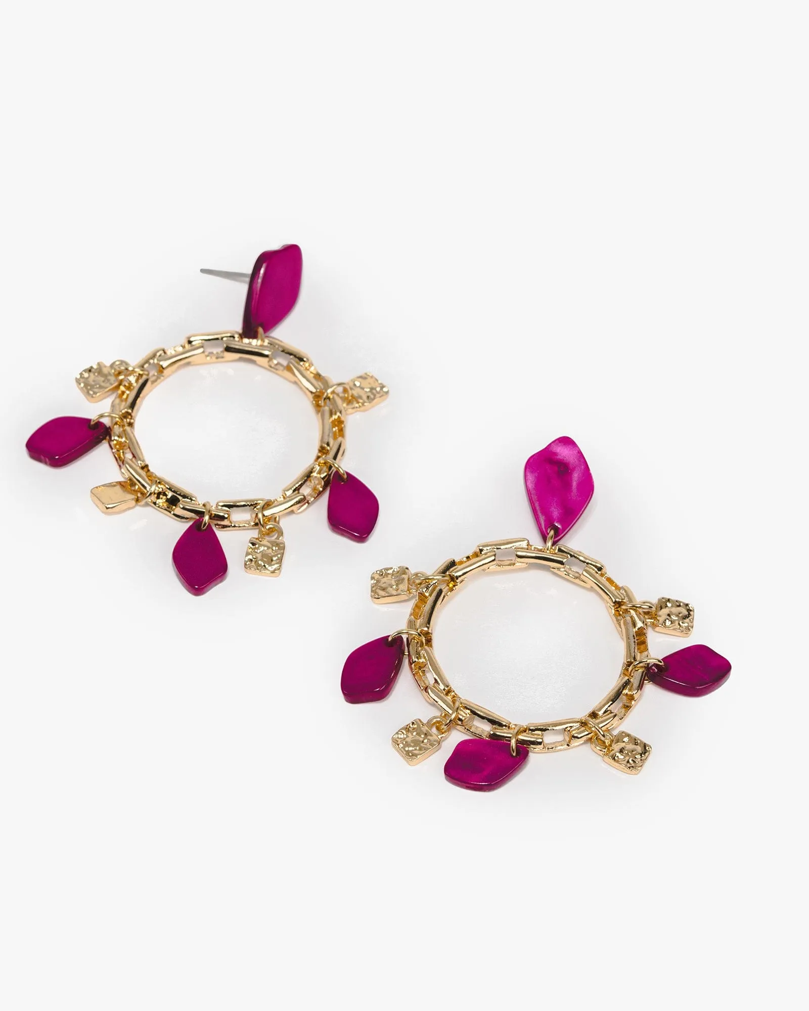 Pink Chain Link Acrylic Earrings sold by Collete Hayman