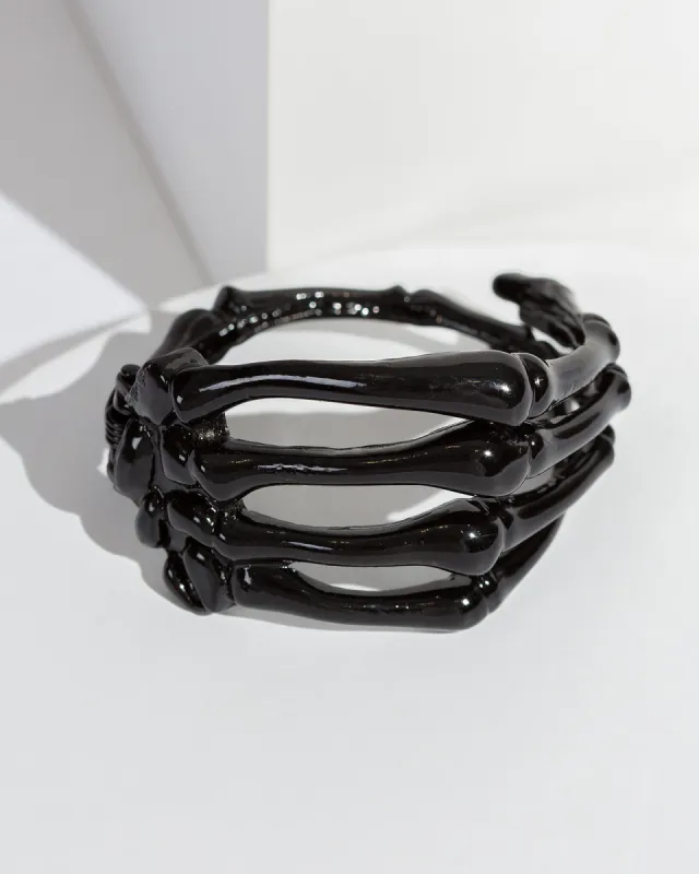 Black Skeleton Hand Cuff Bracelet sold by Collete Hayman