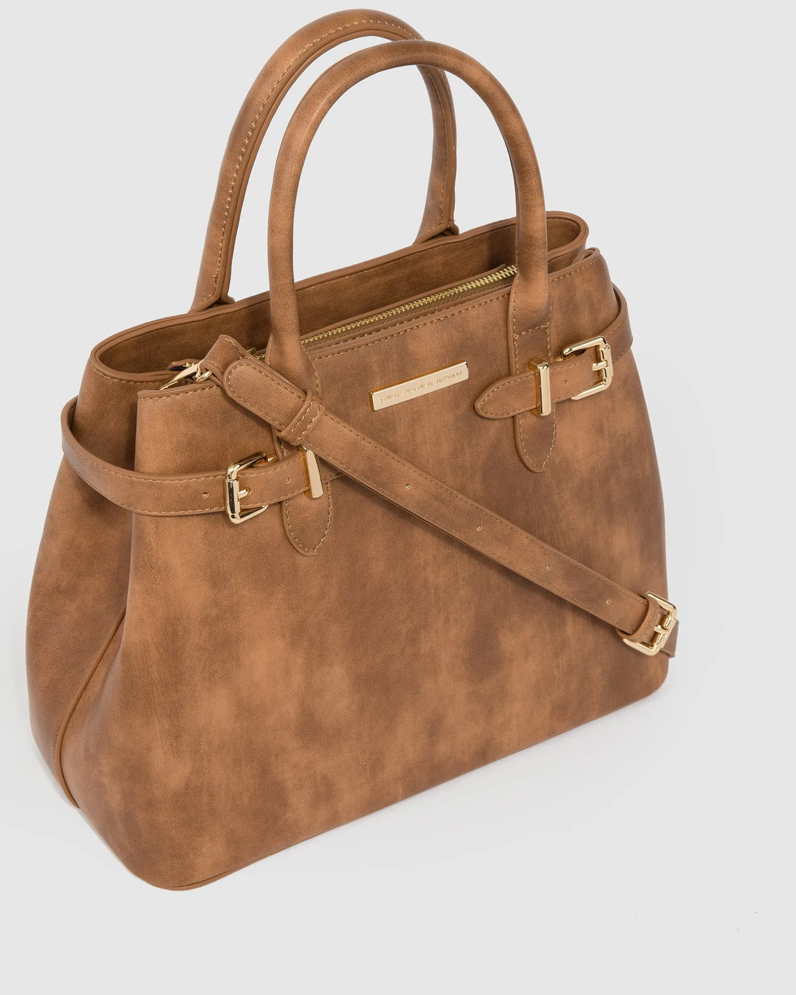 Brown Mary-Beth Buckle Tote Bag sold by Collete Hayman product image thumbnail 2