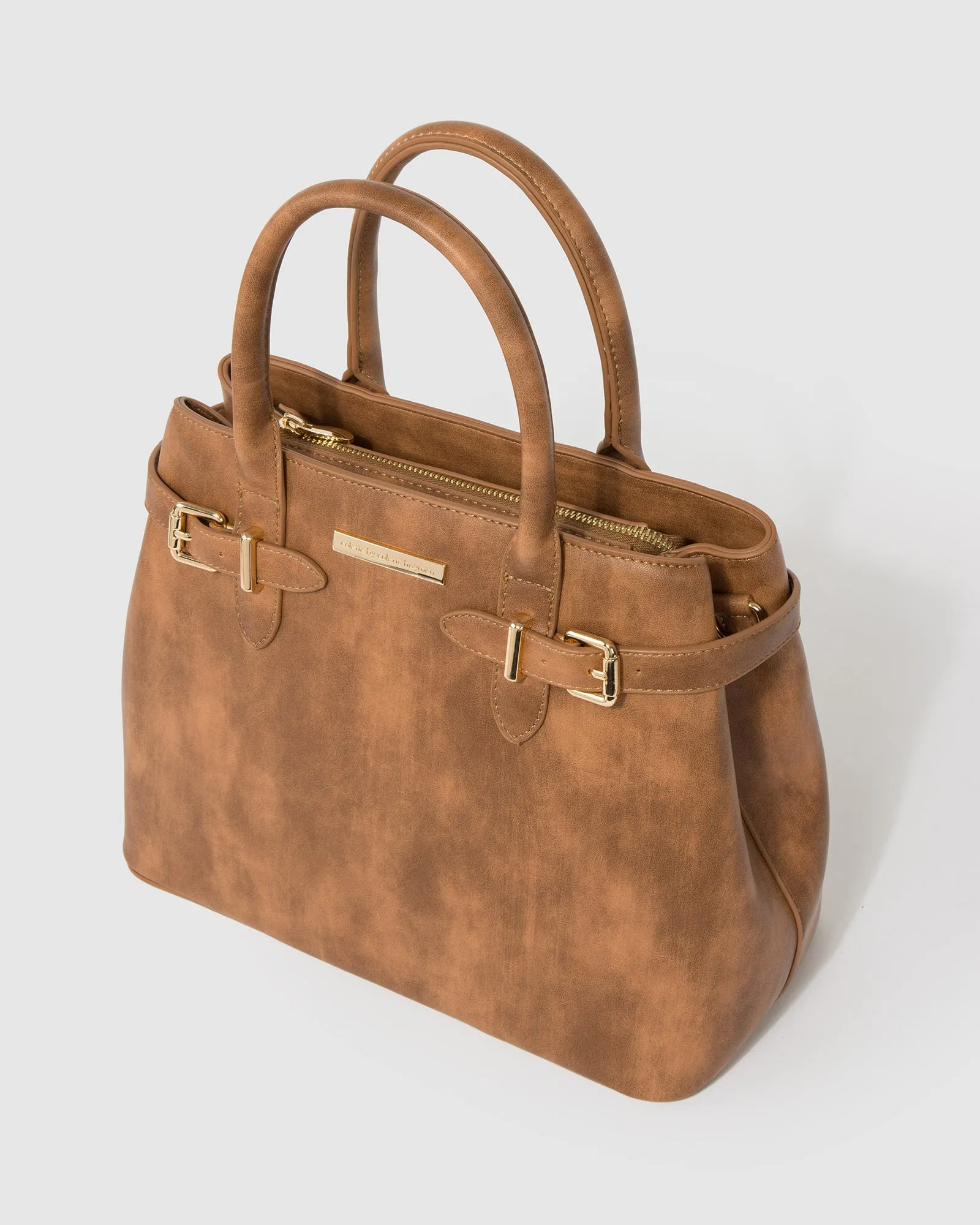 Brown Mary-Beth Buckle Tote Bag sold by Collete Hayman product image thumbnail 5