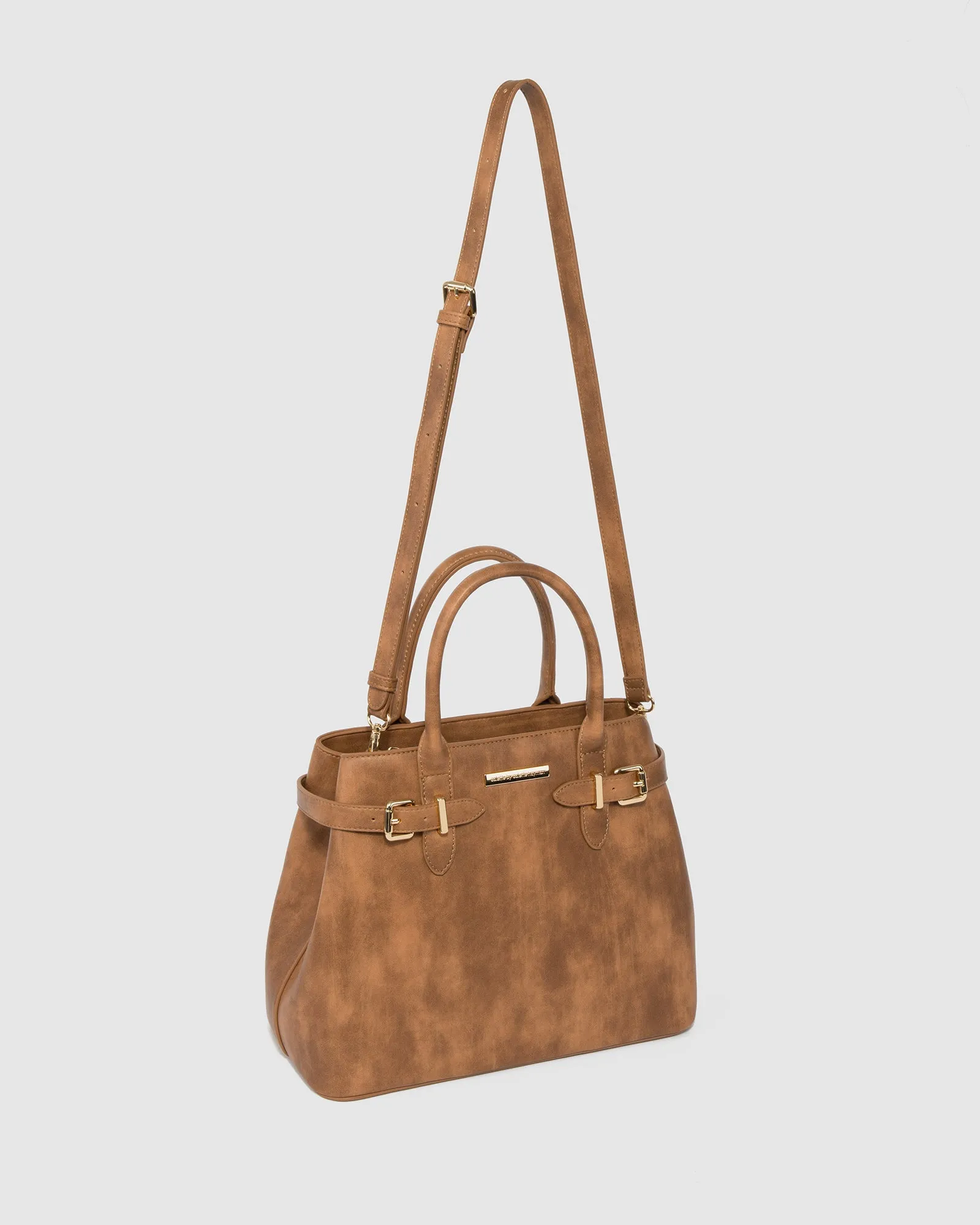 Brown Mary-Beth Buckle Tote Bag sold by Collete Hayman product image thumbnail 3