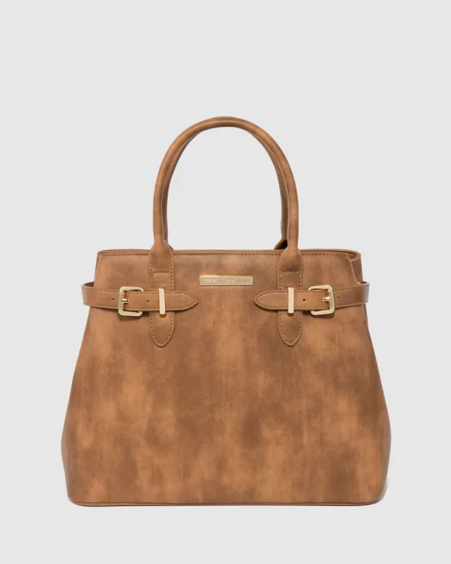 Brown Mary-Beth Buckle Tote Bag sold by Collete Hayman