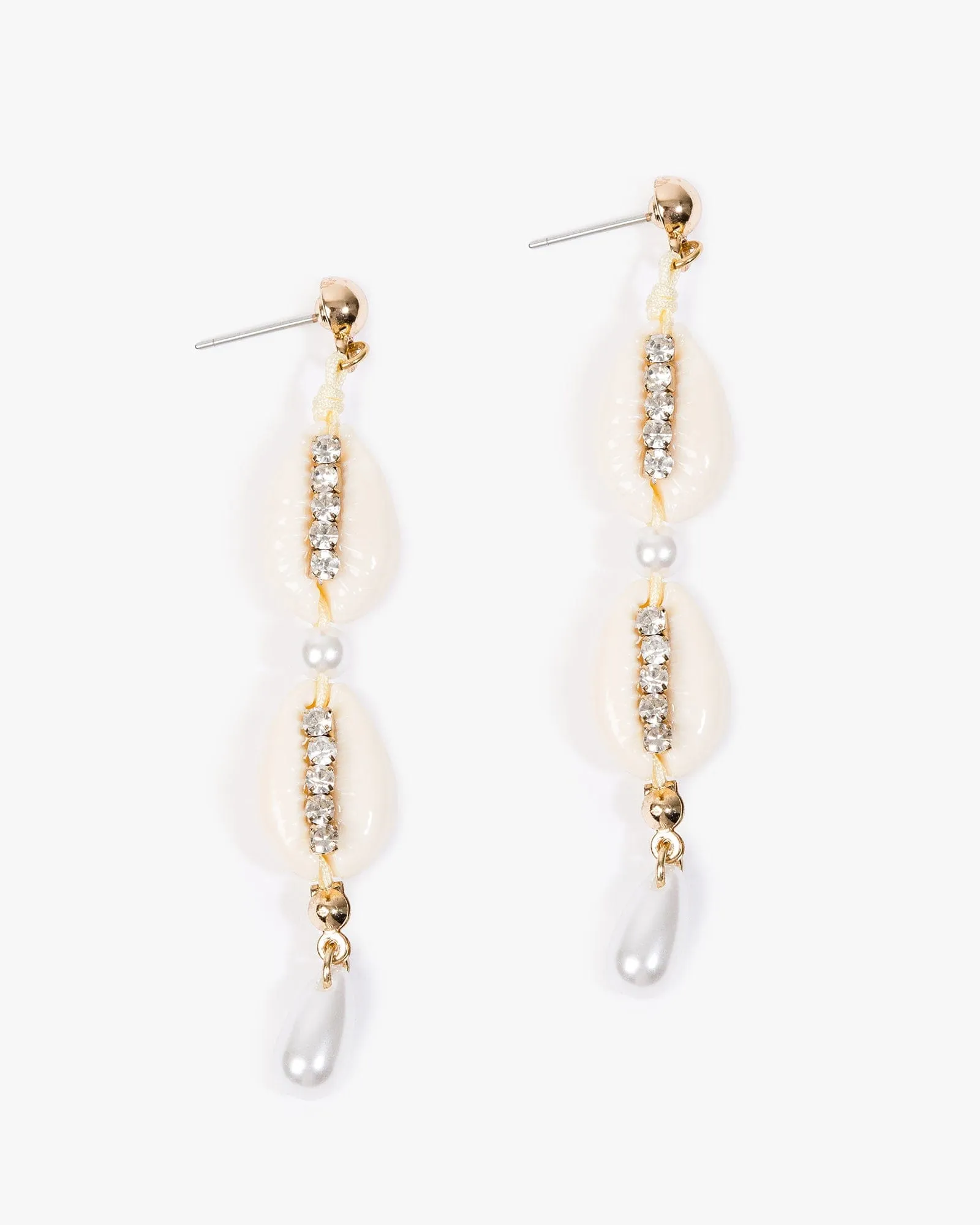 Pink Crystal Beach Charm Double Drop Earrings sold by Collete Hayman