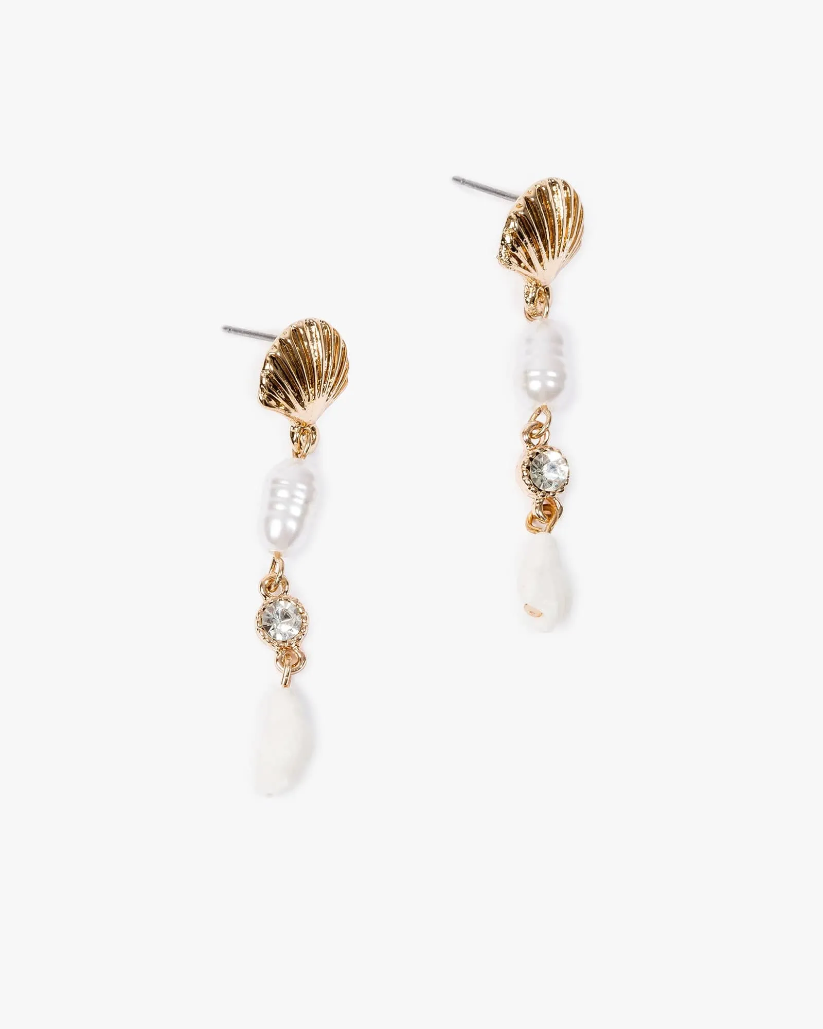 Gold Beach Icon Charm Drop Earrings sold by Collete Hayman