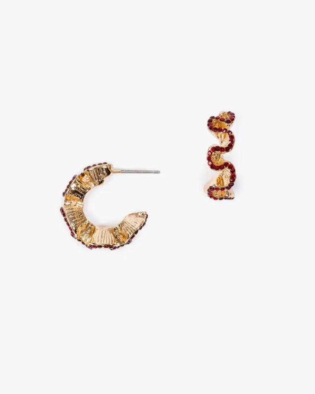 Gold Embellished Beach Motif Hoop Earrings sold by Collete Hayman