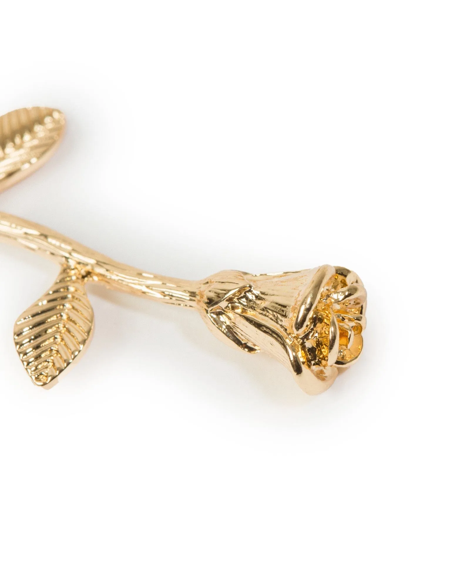 Gold Metal Reversed Rose Earrings sold by Collete Hayman product image thumbnail 4