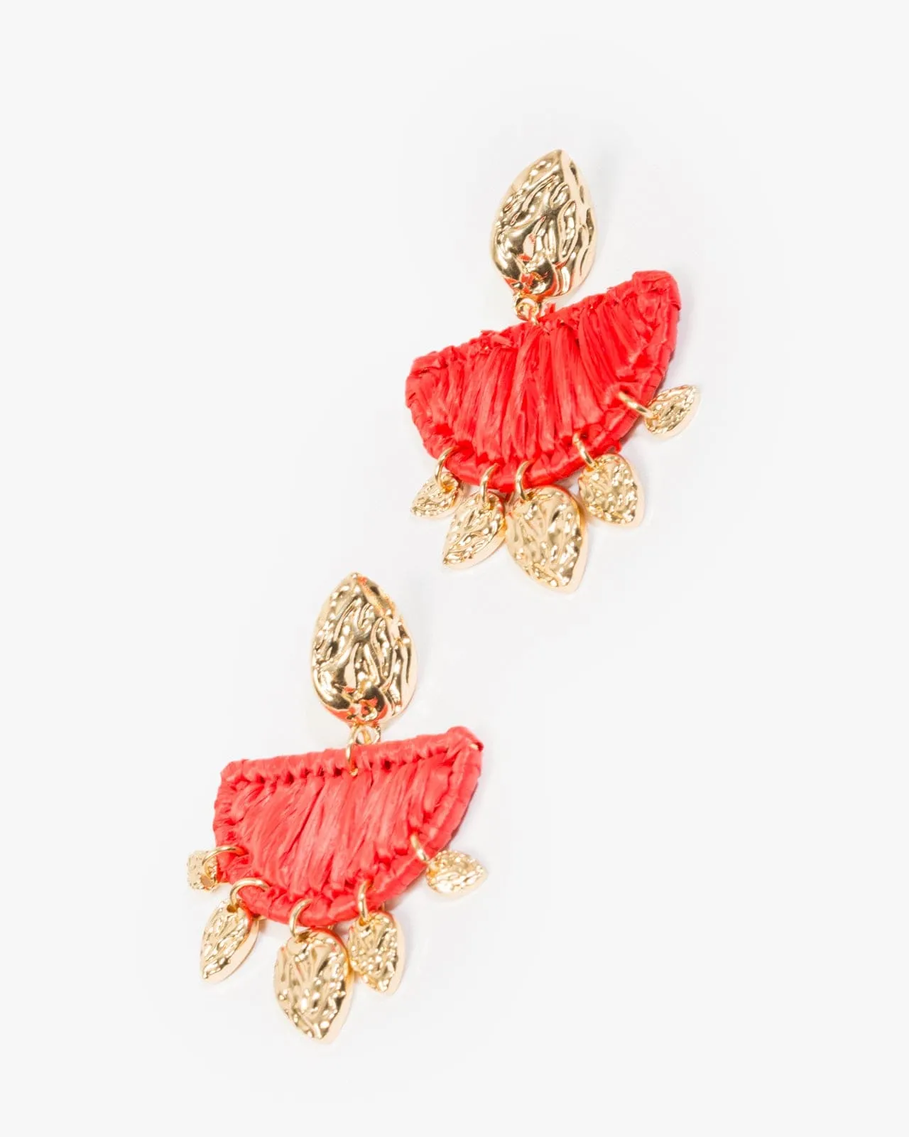 Red Wrapped Textural Drop Earrings sold by Collete Hayman product image thumbnail 3