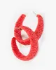 Red Wrapped Hoop Earrings sold by Collete Hayman