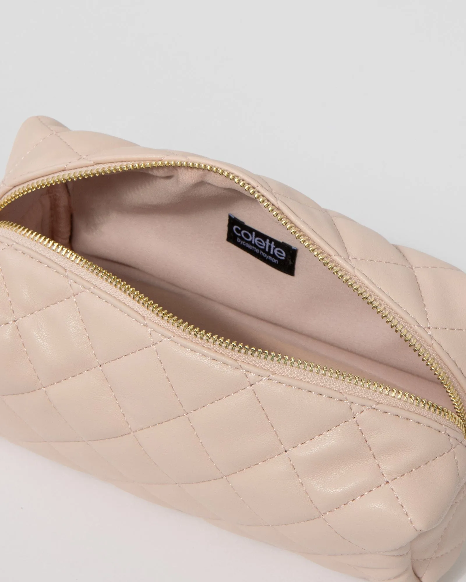 Pink Ella Quilted Soft Cosmetic Case sold by Collete Hayman product image thumbnail 4
