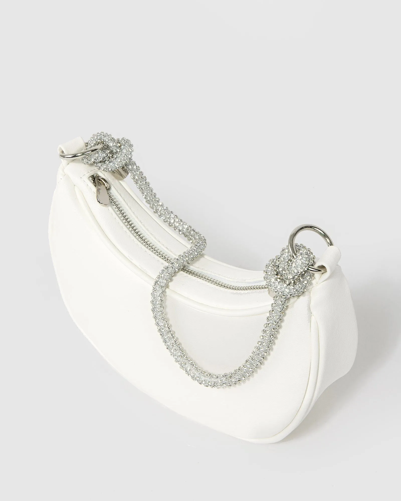 White Tarryn Crescent Shoulder Bag sold by Collete Hayman product image thumbnail 4