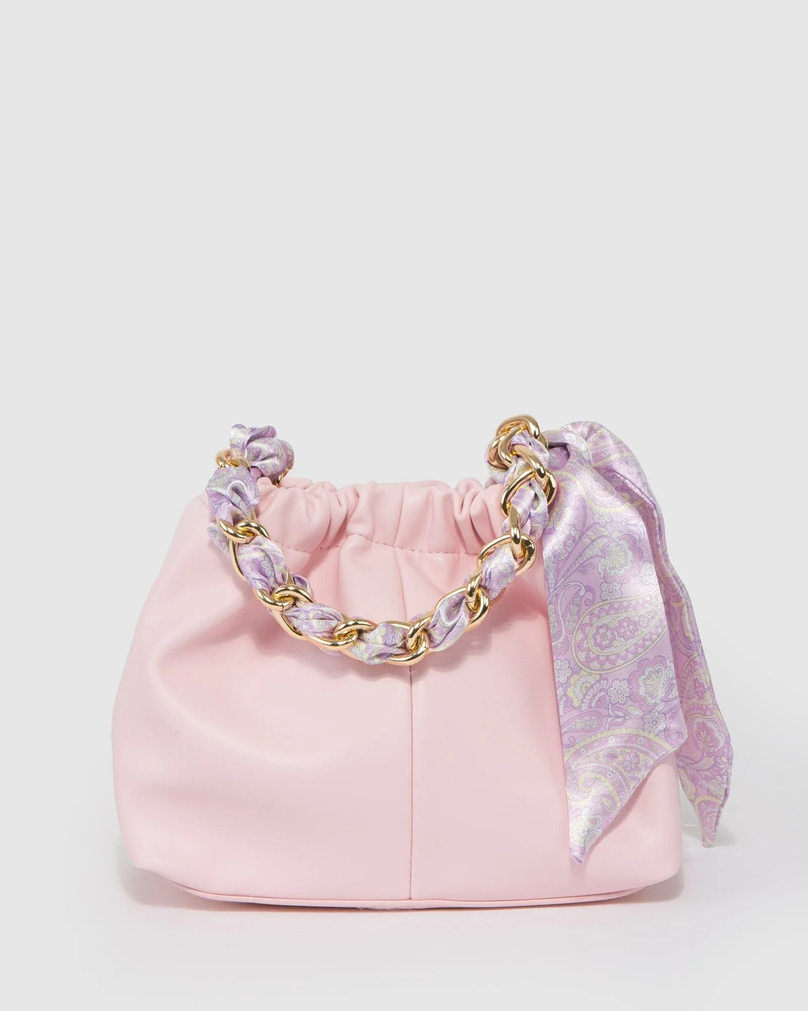 Pink Billie Scarf Pouch Bag sold by Collete Hayman