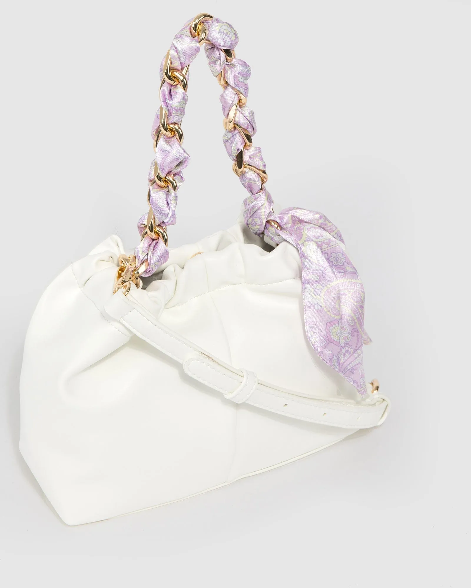 White Billie Scarf Pouch Bag sold by Collete Hayman product image thumbnail 2