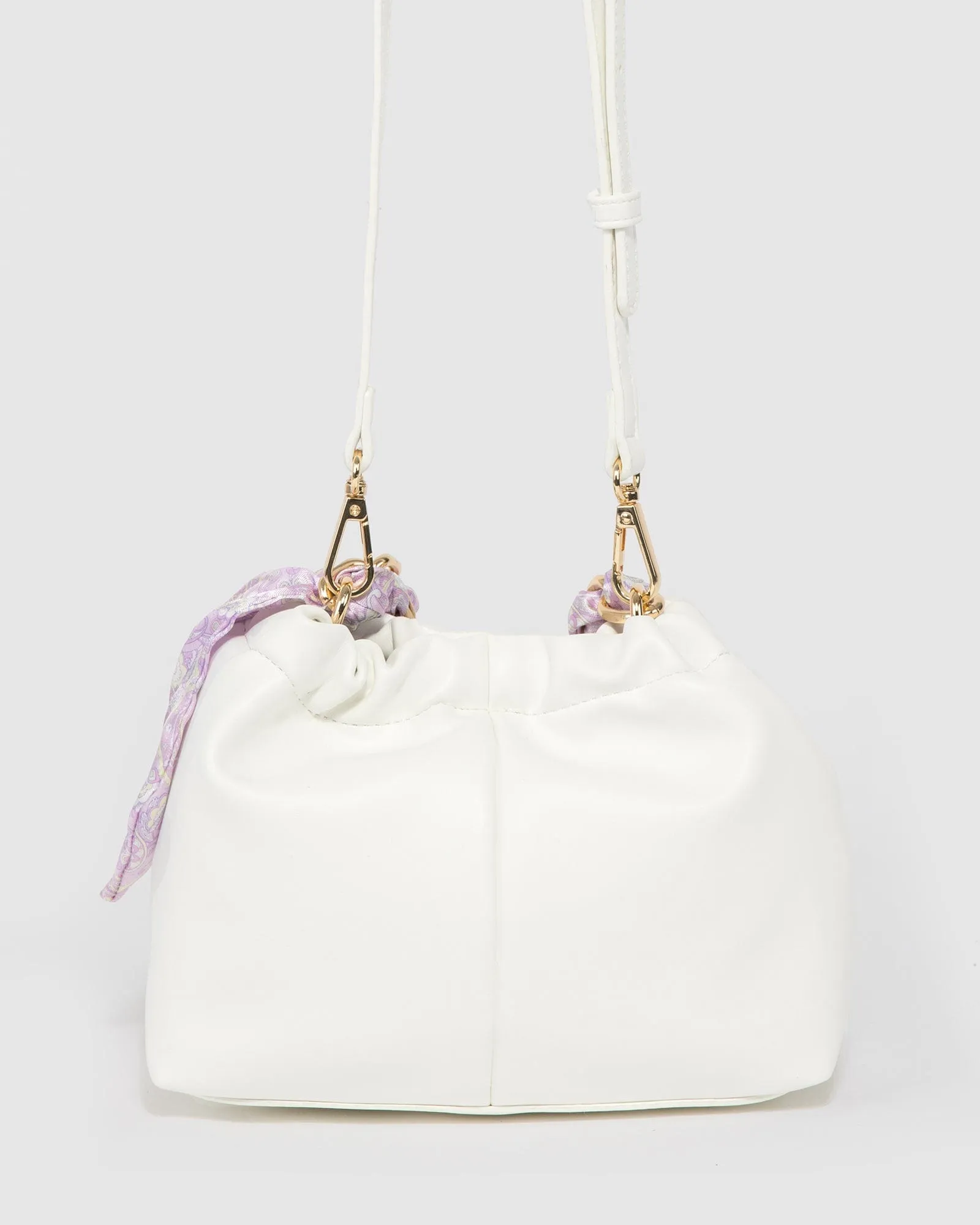 White Billie Scarf Pouch Bag sold by Collete Hayman product image thumbnail 4