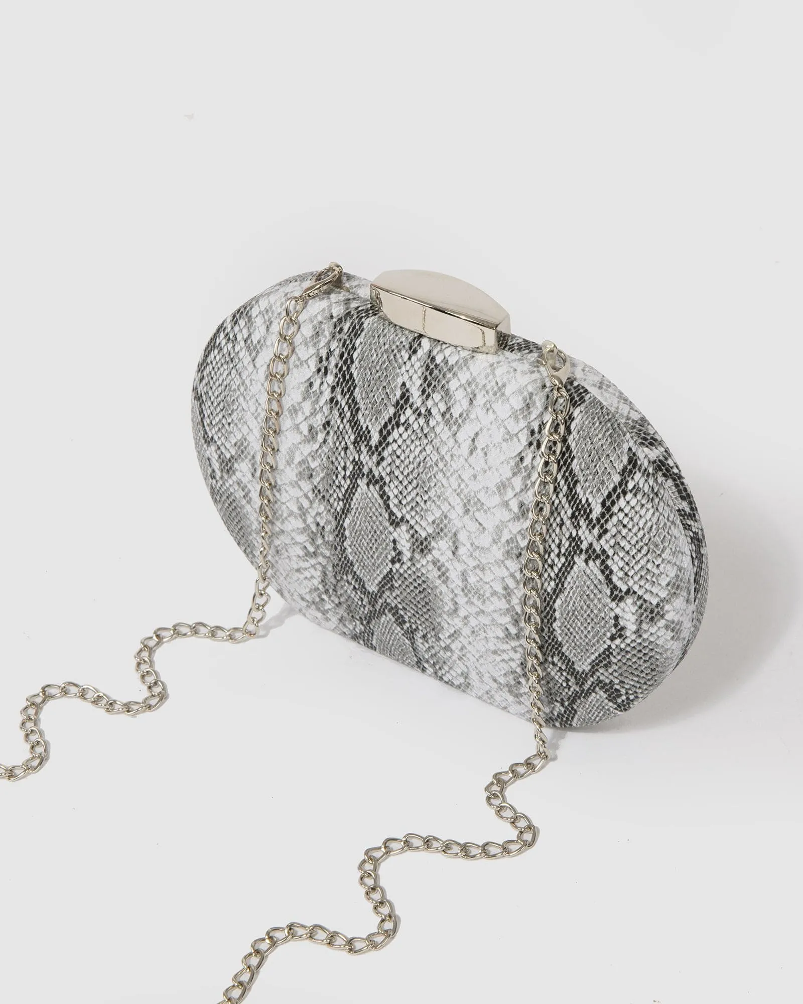 Snake Print Clover Hardcase Clutch Bag sold by Collete Hayman product image thumbnail 4