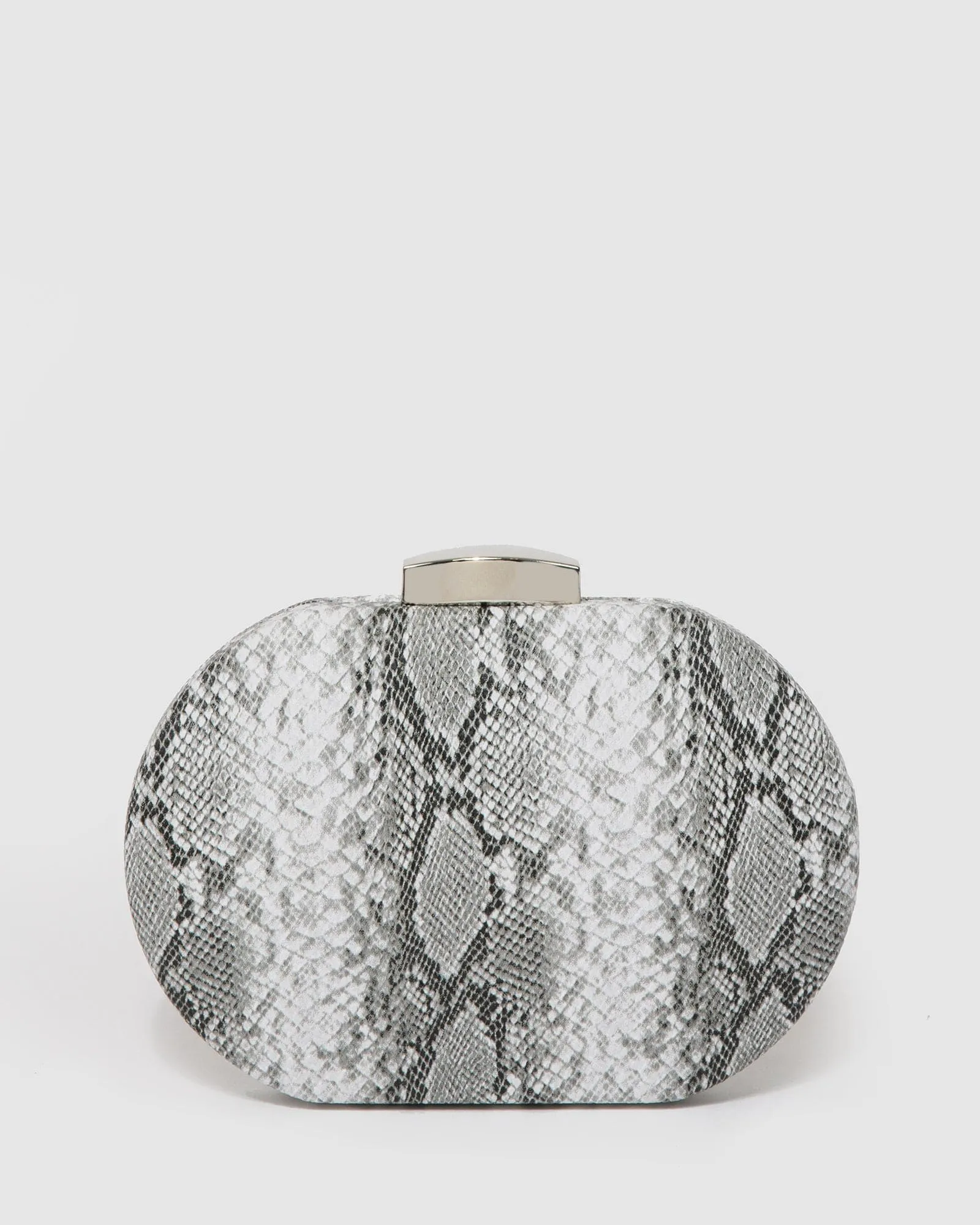 Snake Print Clover Hardcase Clutch Bag sold by Collete Hayman