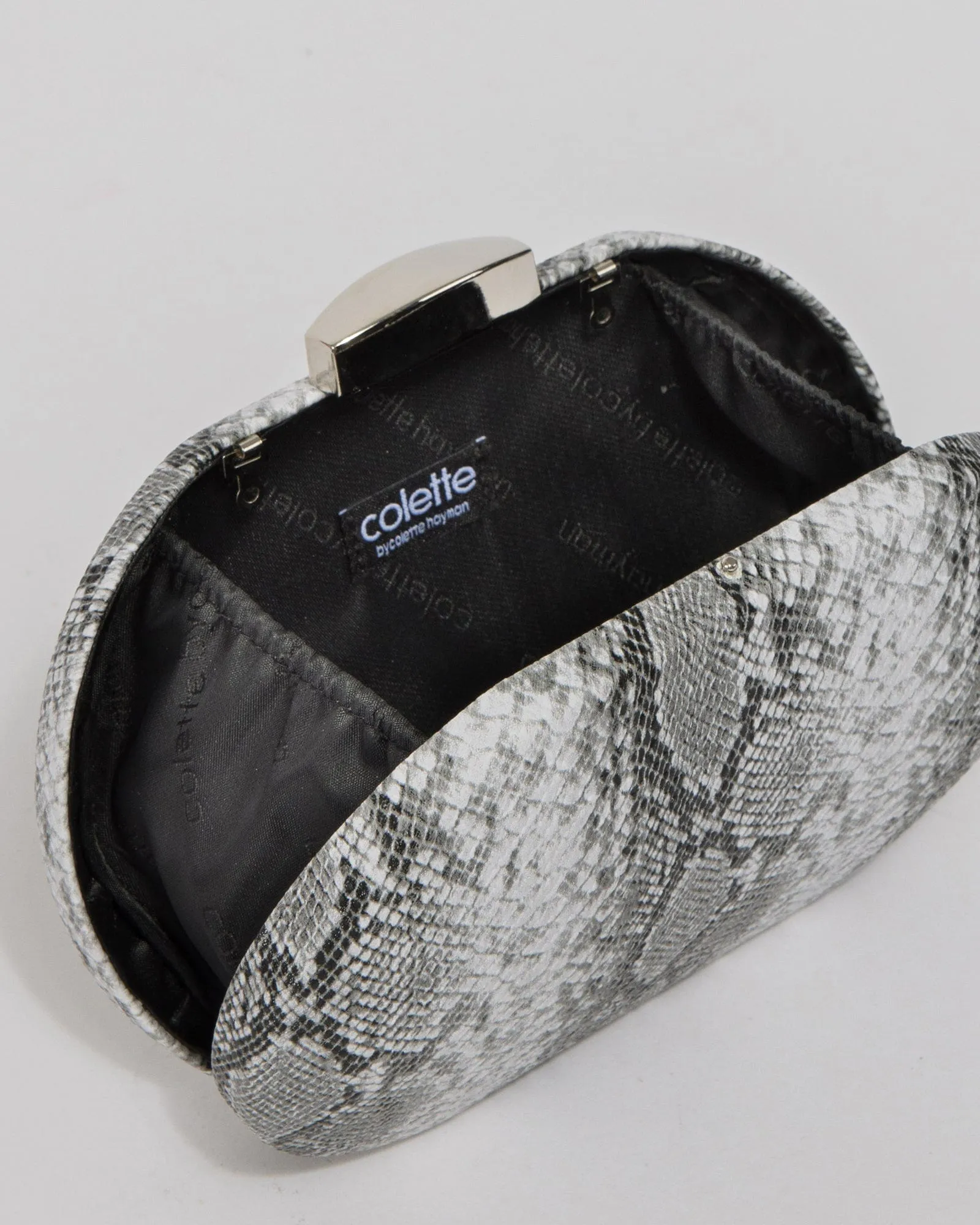 Snake Print Clover Hardcase Clutch Bag sold by Collete Hayman product image thumbnail 5