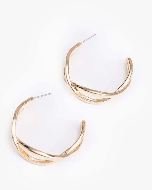 Gold Light Twist Hoop Earrings sold by Collete Hayman