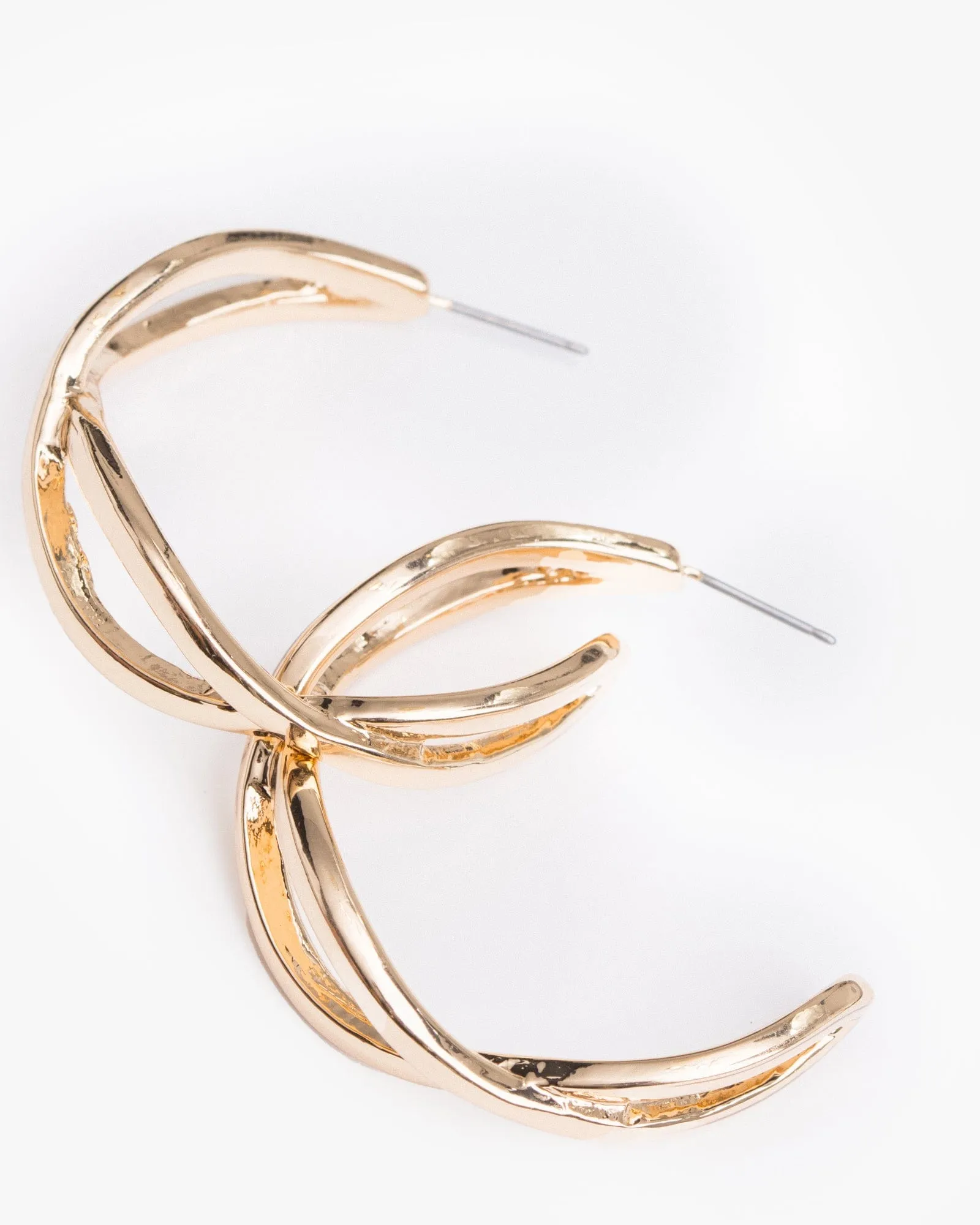 Gold Light Twist Hoop Earrings sold by Collete Hayman product image thumbnail 2