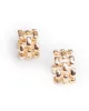 Gold Link Band Hoop Earrings sold by Collete Hayman