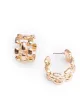 Gold Link Band Hoop Earrings sold by Collete Hayman
