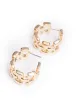 Gold Link Band Hoop Earrings sold by Collete Hayman