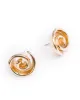 Gold Spiral Statement Stud Earrings sold by Collete Hayman