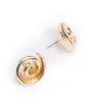 Gold Spiral Statement Stud Earrings sold by Collete Hayman